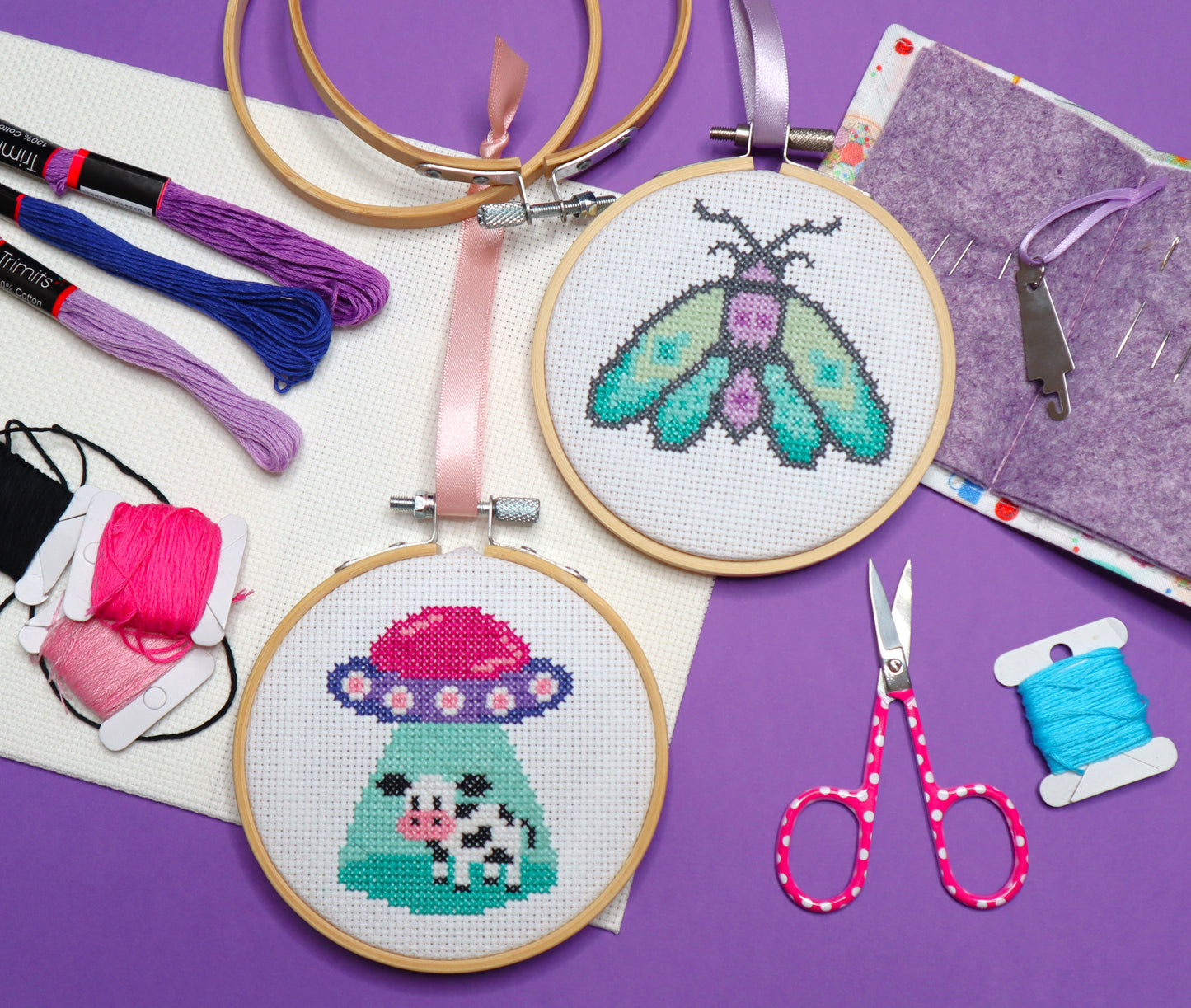 Space Cow Cross Stitch Kit