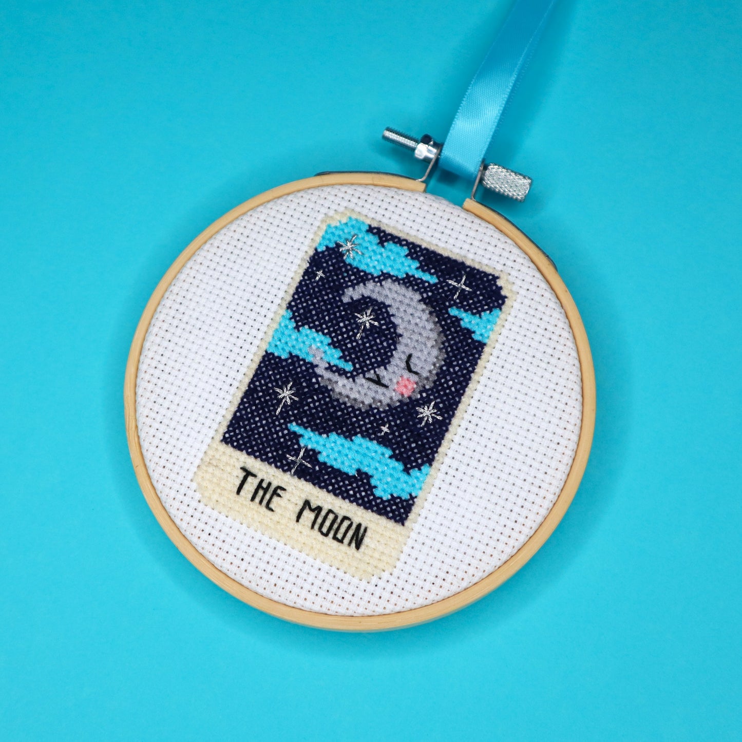Pre-Order: The Moon Tarot Card Cross Stitch Kit