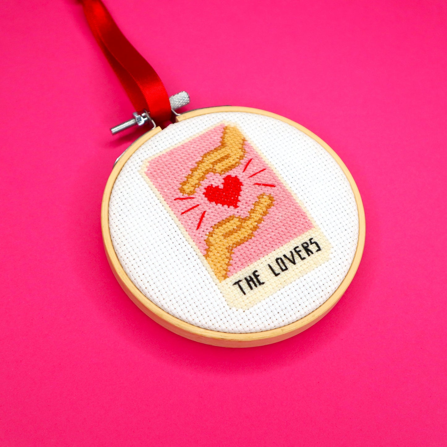 Pre-Order: Lovers Tarot Card Cross Stitch Kit