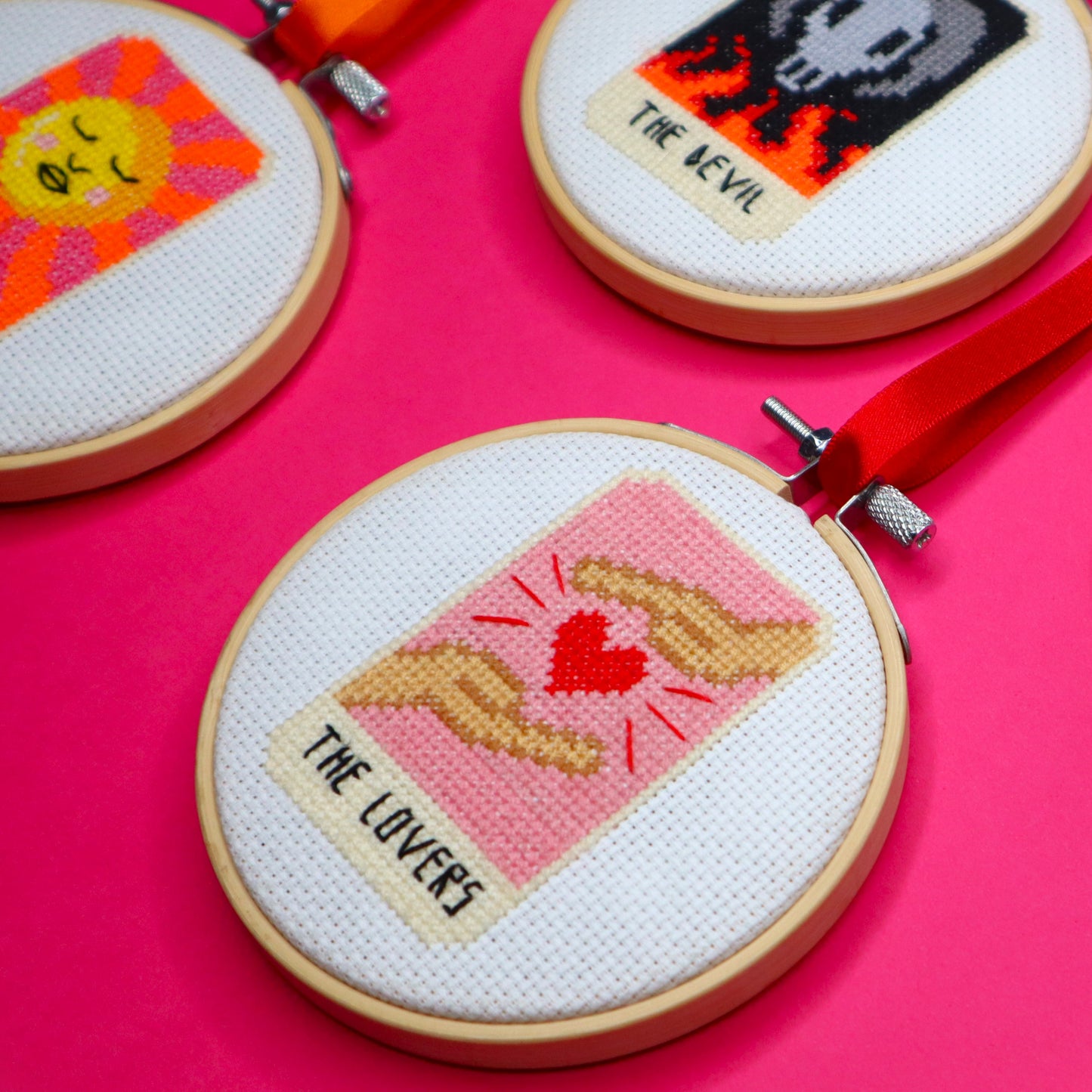 Pre-Order: Lovers Tarot Card Cross Stitch Kit