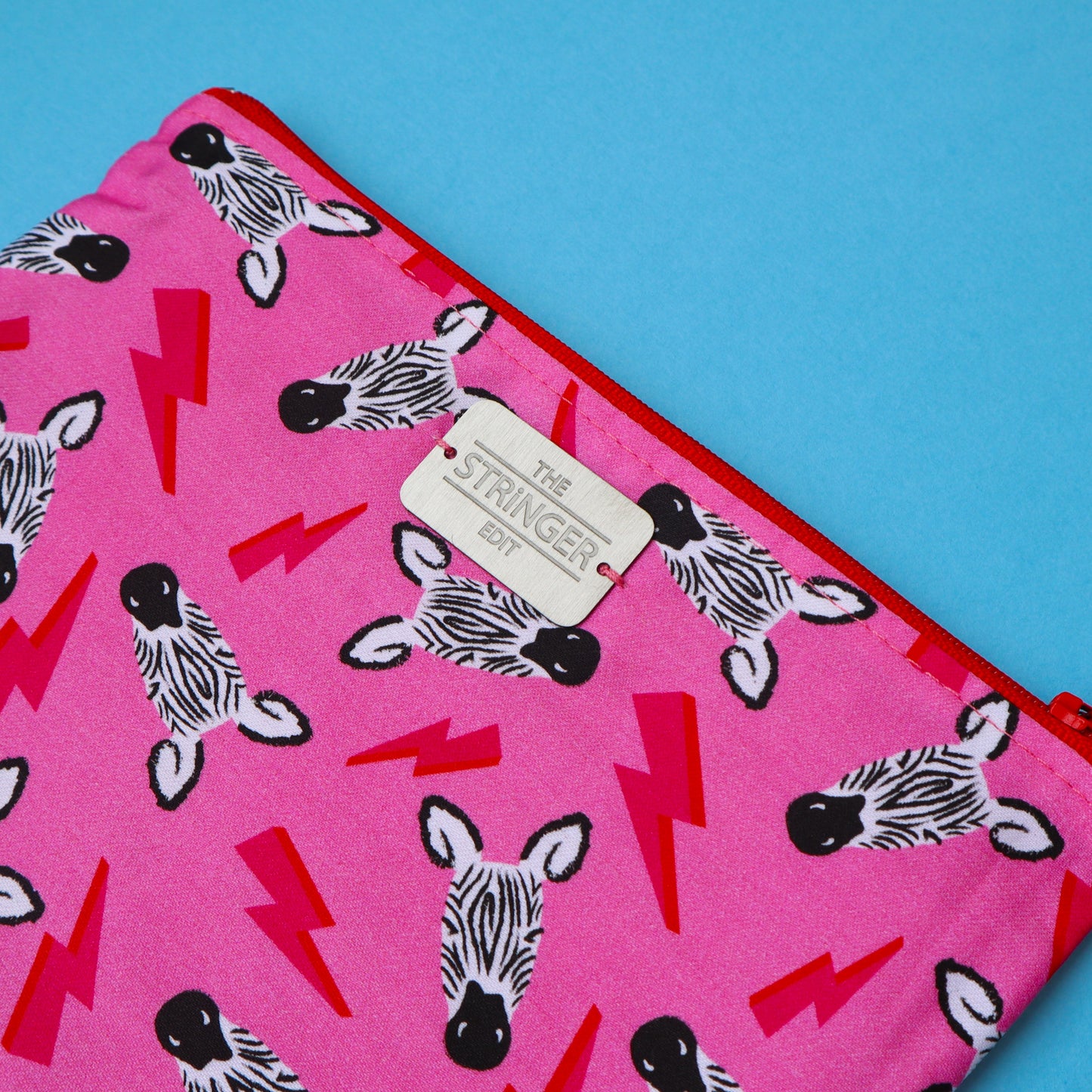 Red and Pink Ziggy Zebra Pouch