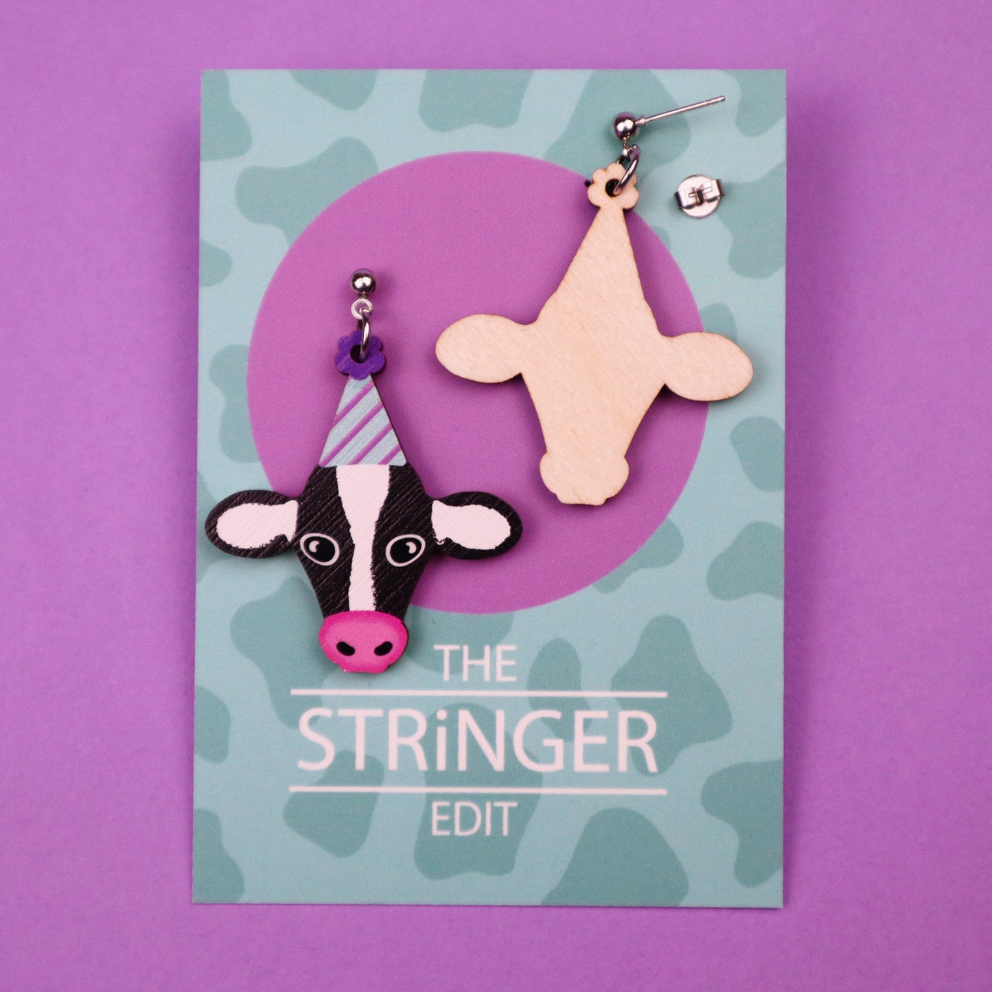 Party Animal Cow Earrings