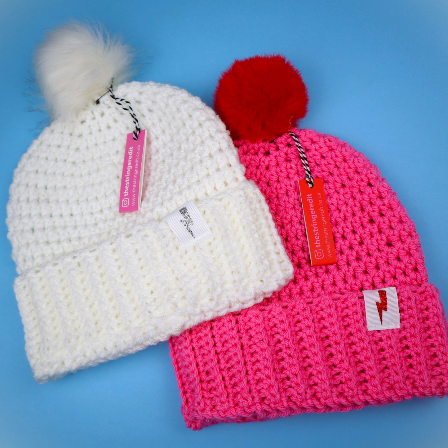 Pink and Red Beanie