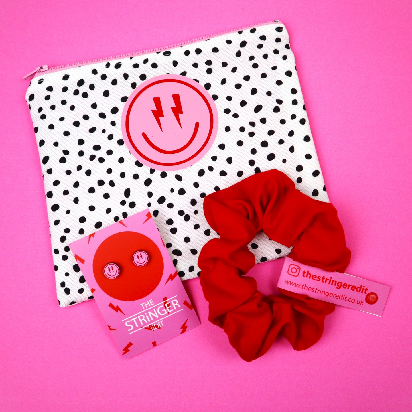 Pink Smiley Pouch