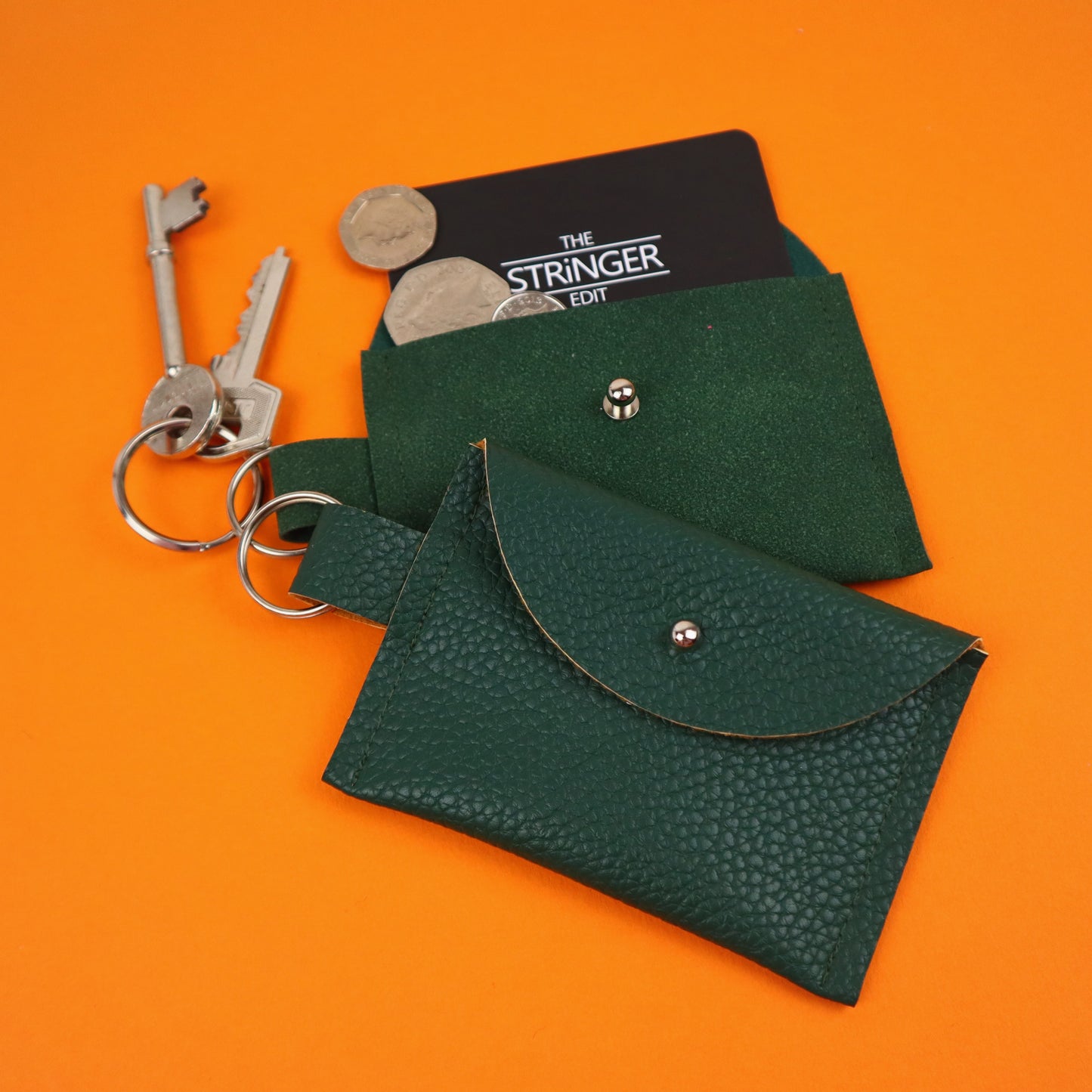 Green Faux Leather Purse