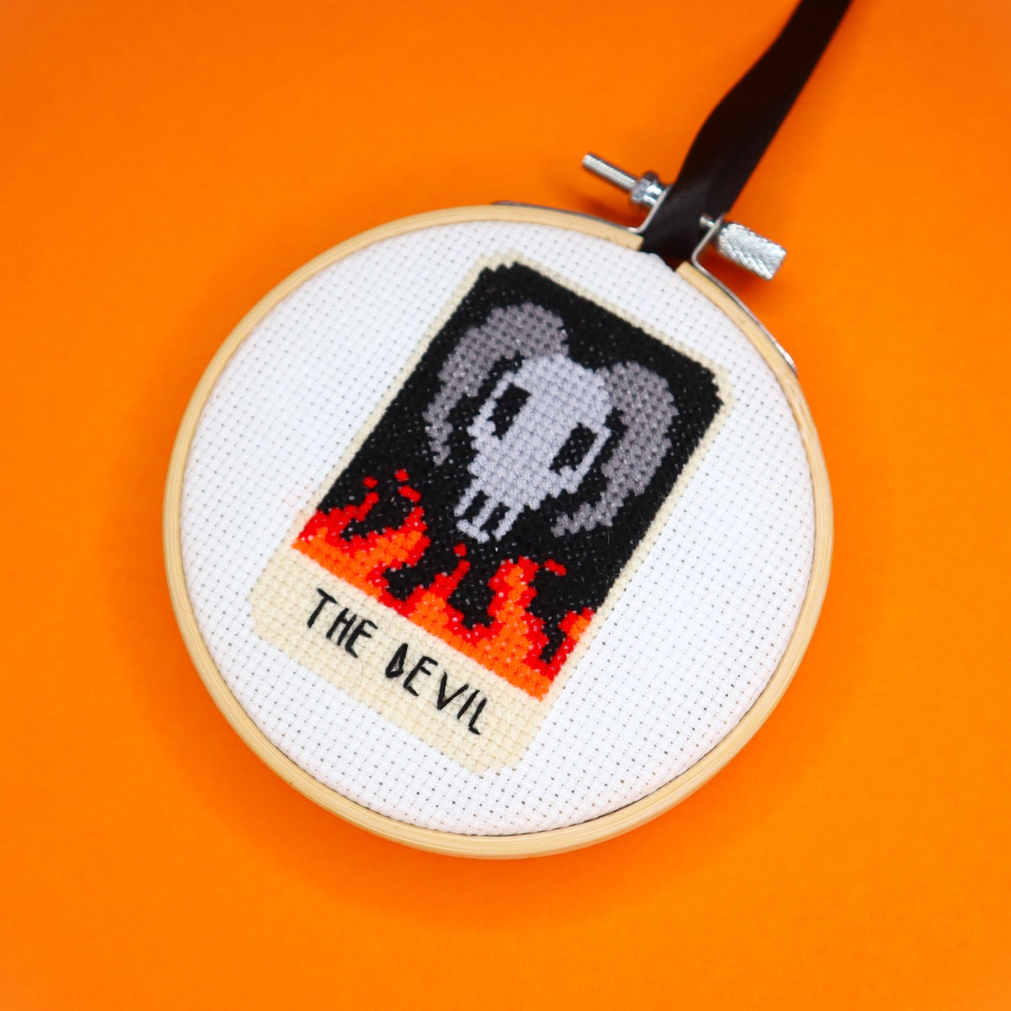 Pre-Order: The Devil Tarot Card Cross Stitch Kit