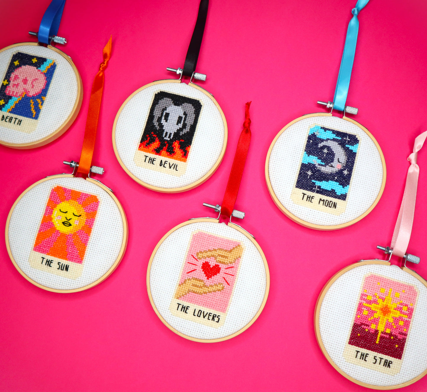 Pre-Order: The Moon Tarot Card Cross Stitch Kit