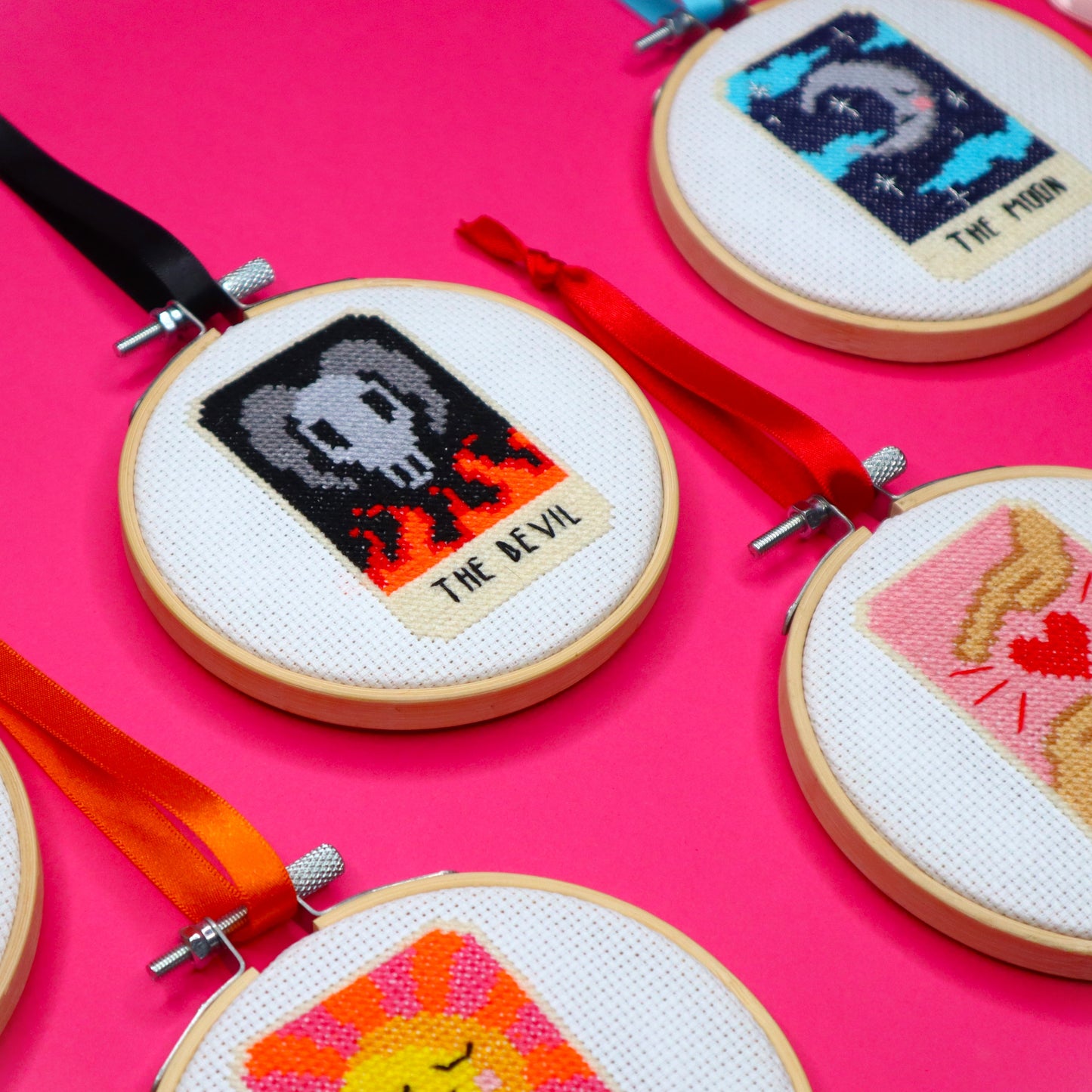 Pre-Order: The Devil Tarot Card Cross Stitch Kit