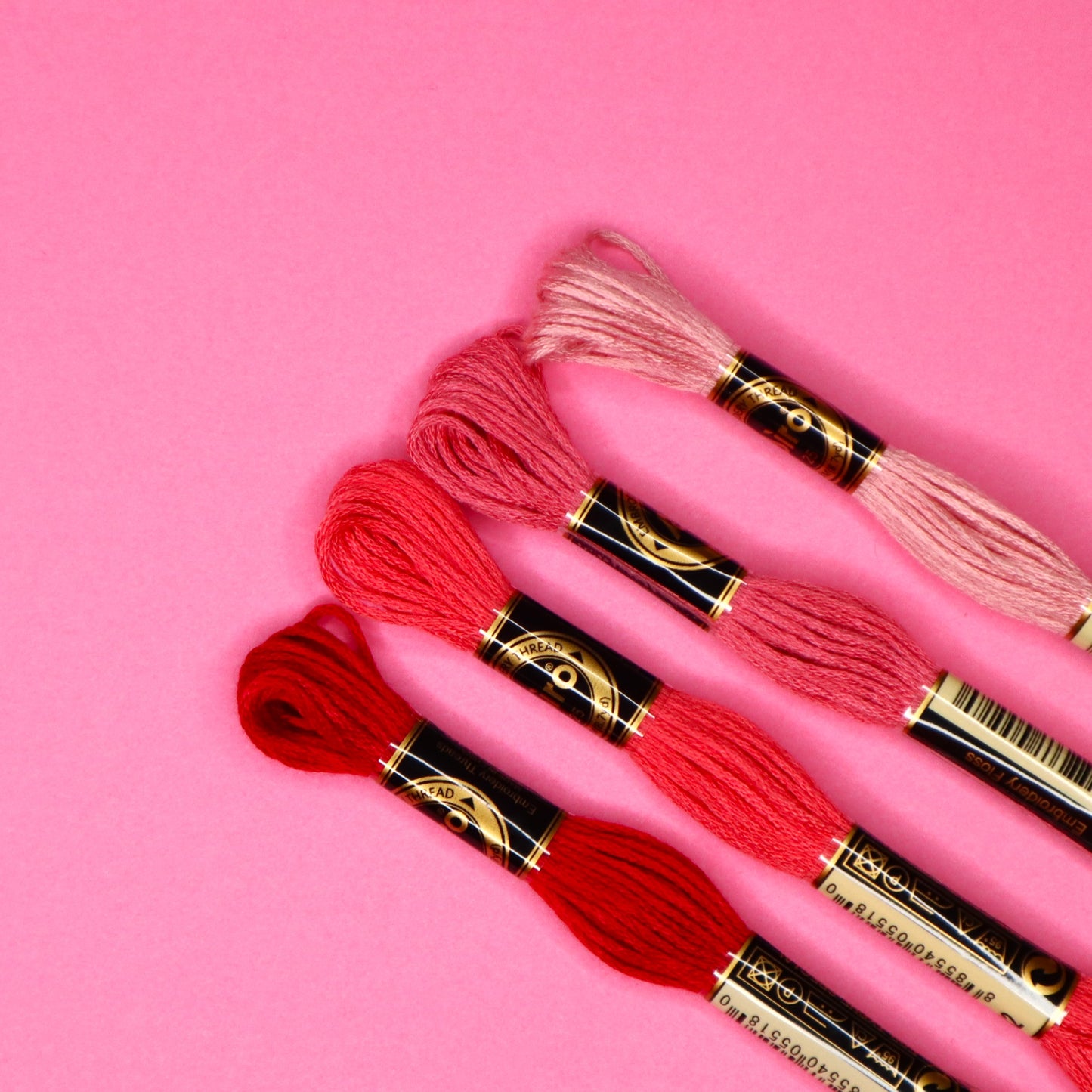 Embroidery Thread Pack- Dark Pink Mix