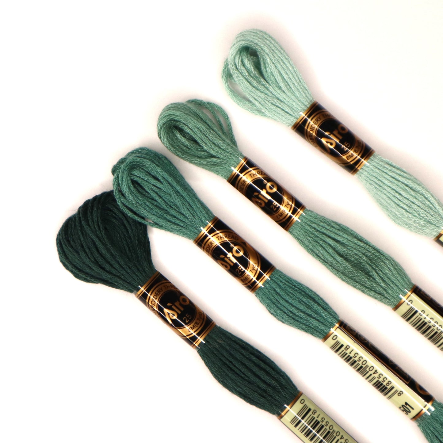 Embroidery Thread Pack- Sea Green Mix