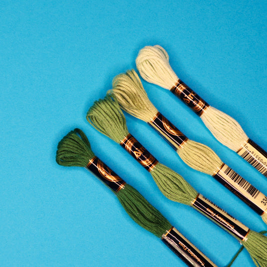 Embroidery Thread Pack- Green Mix