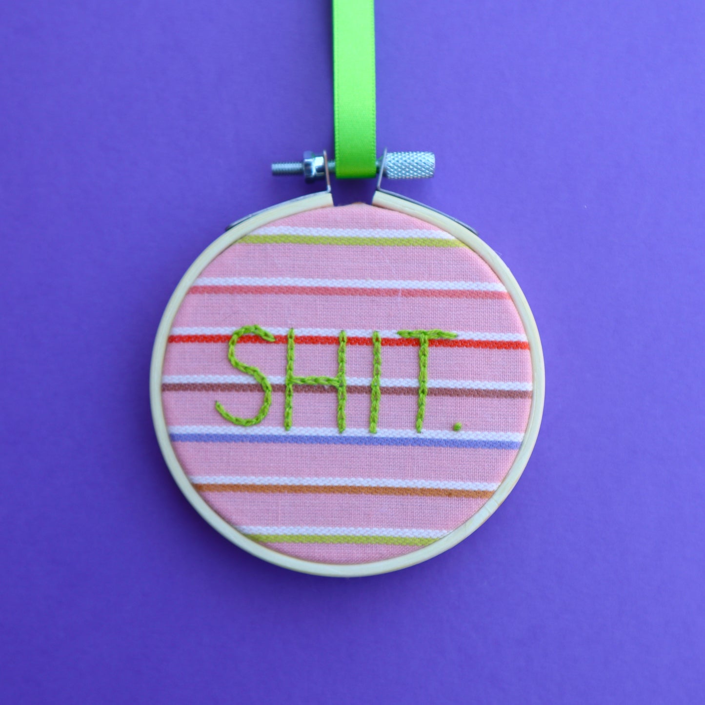 'Shit' Embroidered Hoop