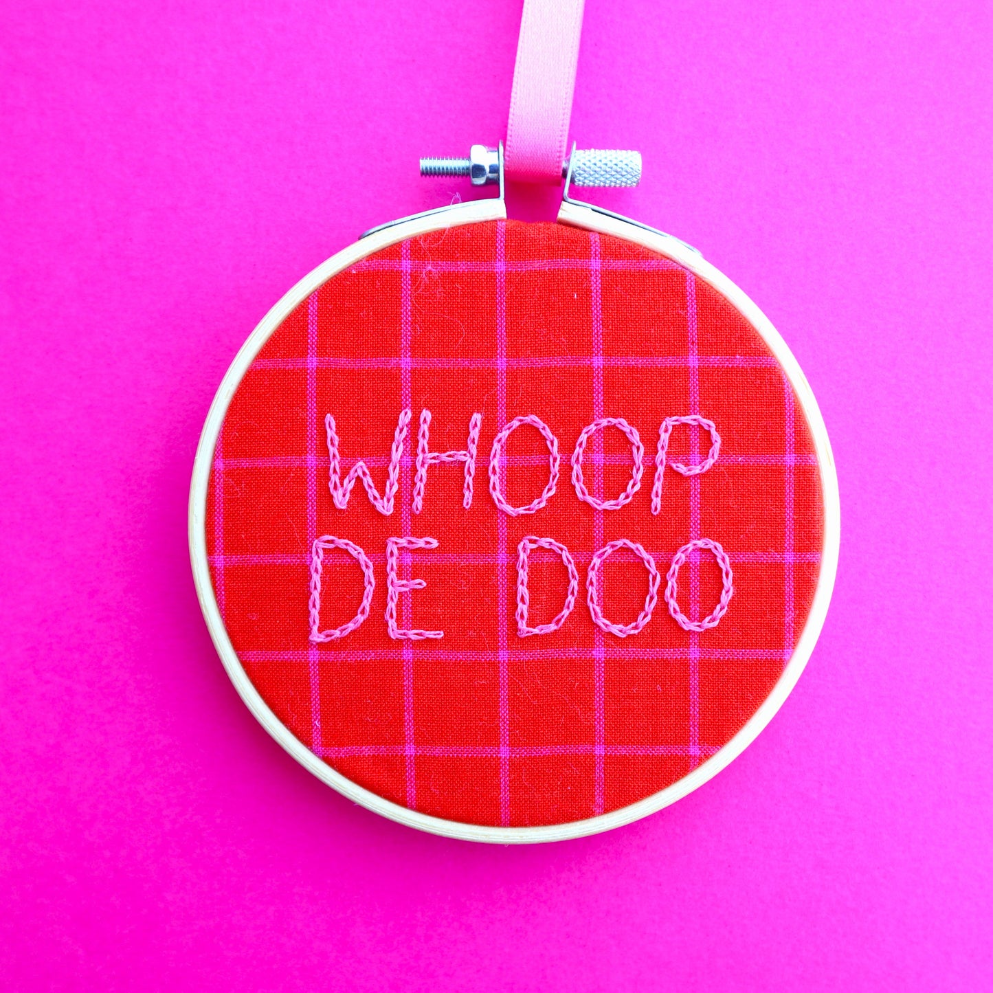 'Whoop De Doo' Embroidered Hoop