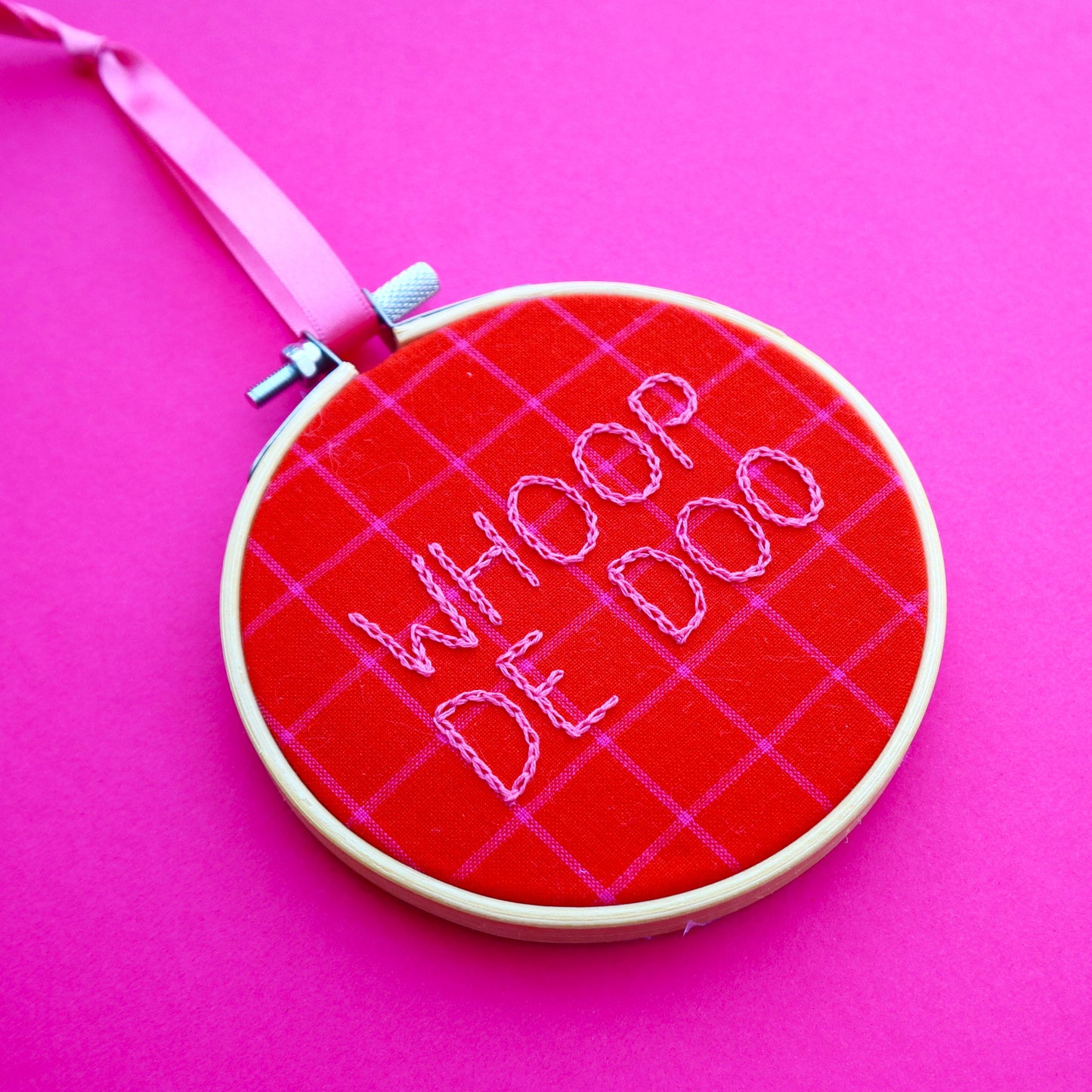 'Whoop De Doo' Embroidered Hoop