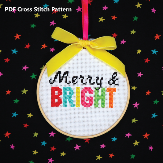 Merry & Bright Cross Stitch Pattern