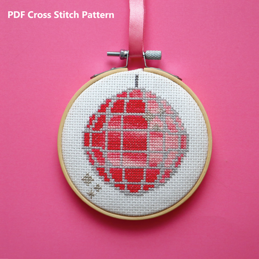 Disco Ball Cross Stitch Pattern