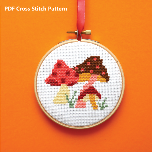 Mushroom Cross Stitch Pattern