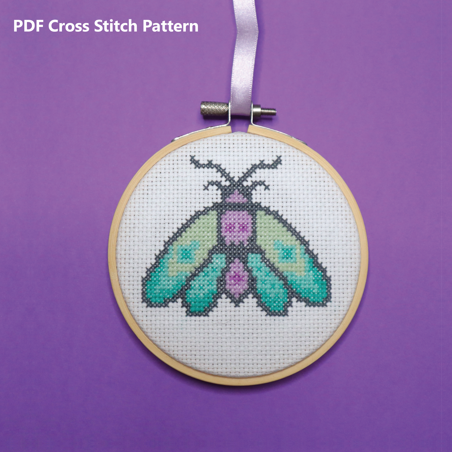 Skull Moth Cross Stitch Pattern