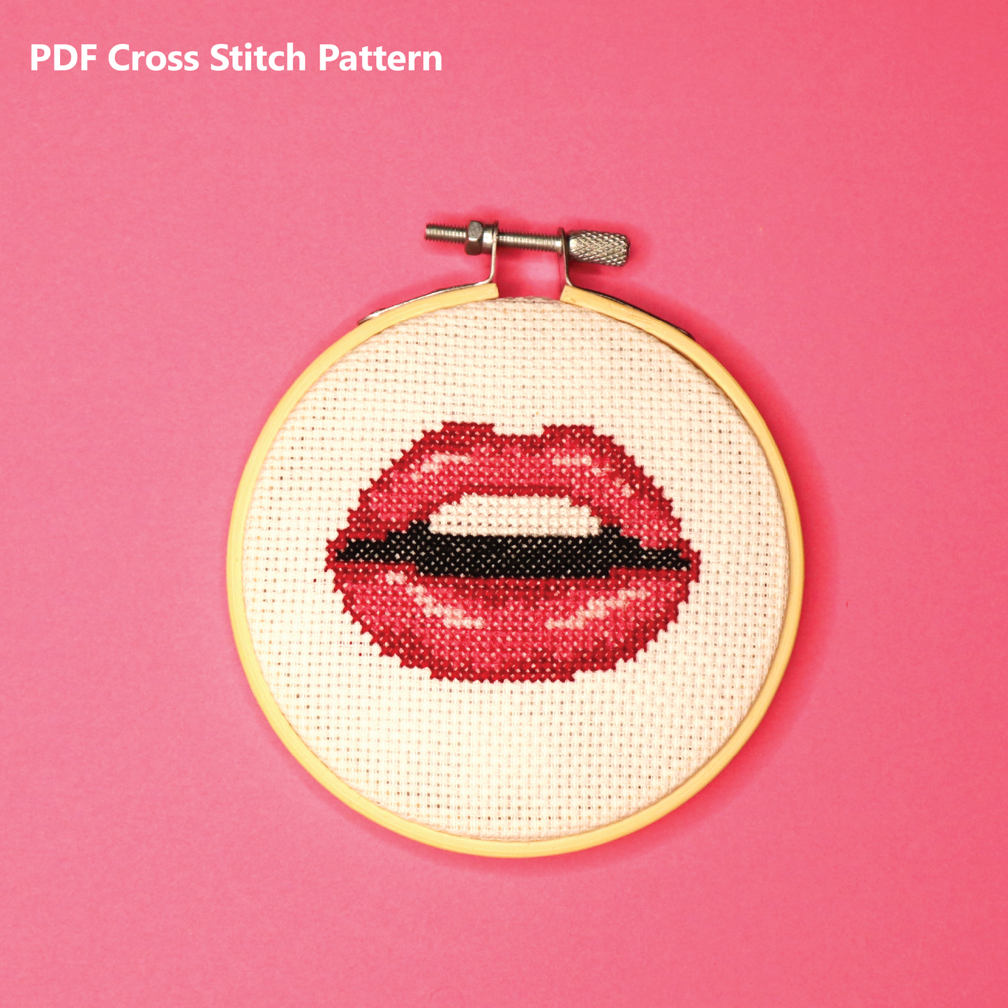 Lips Cross Stitch Pattern