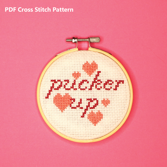 Pucker Up Cross Stitch Pattern