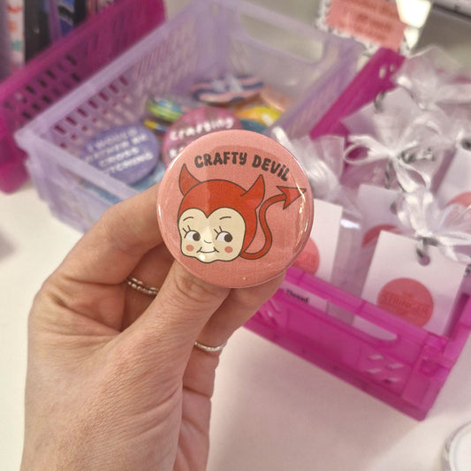 Badge- "crafty devil"