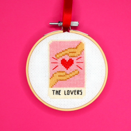 Pre-Order: Lovers Tarot Card Cross Stitch Kit