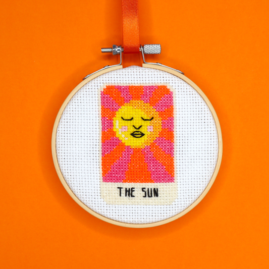 Pre-Order: The Sun Tarot Card Cross Stitch Kit